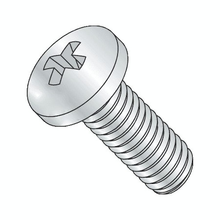 1/4-20 X 4 In Phillips Pan Machine Screw, Zinc Plated Steel, 500 PK